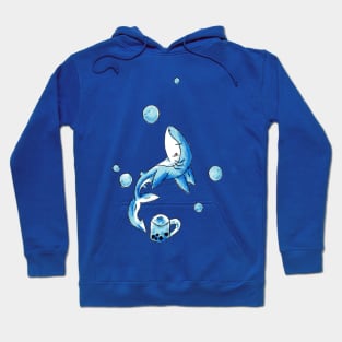 Blue Bubble Shark Hoodie